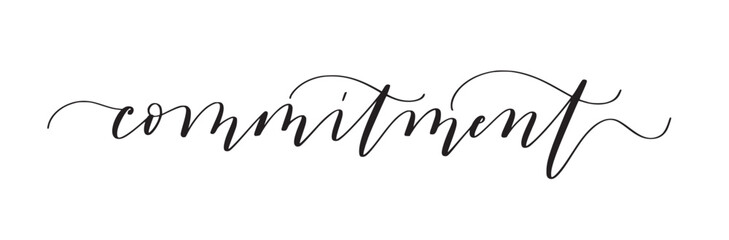 Commitment modern calligraphy cute design