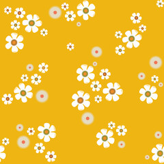 Collection of seamless patterns with floral
ornaments in blue, pink, yellow. Basic plus additional