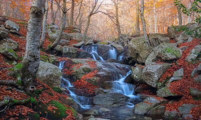 Beautifull Waterfall at the Montseny Natural Park, Catalonia