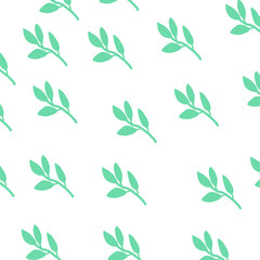 pattern green branches, leaves, green color, background with leaves