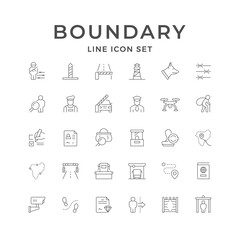 Set line icons of boundary