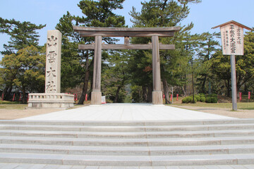 shinto shrine (izumo-taisha) in izumo (japan)