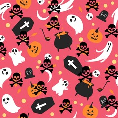 
Skip to end of list

Halloween ghost bat candy seamless pattern background