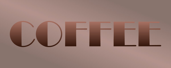 Coffee sign. Brown sign for a coffee shop. Vector