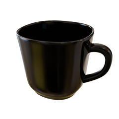 Dark porcelain cup.