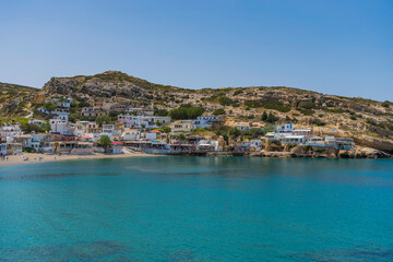 Naklejka na ściany i meble Die Bucht von Matala auf der Insel Kreta, Griechenland