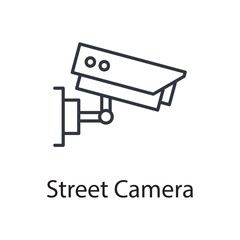 Street Camera vector outline Icon Design illustration. Miscellaneous Symbol on White background EPS 10 File