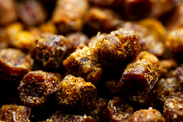 Extreme close up of bee bread