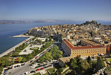 Obraz premium Panoramic view of Corfu city. Greece