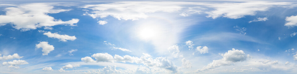 Sky hemisphere. Dome photo of sky for your 360° VR photography or video