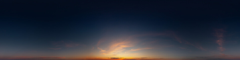 Sky hemisphere. Dome photo of sky for your 360° VR photography or video