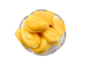Sweet jack-fruit on white background bowl, 