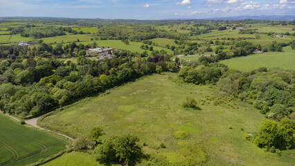 Fototapeta na wymiar Aerial views over the Vale of glamorgan