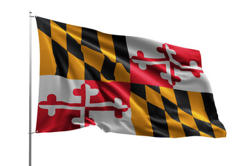 flag real realistic fabric flying wave shine country nation national pole hd transparent png maryland