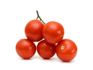 Ripe tomatoes isolated on white background 