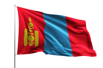 flag national transparent high quality flying realistic real original MONGOLIA