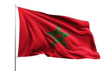 flag national transparent high quality flying realistic real original MOROCCO