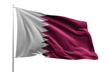 flag national transparent high quality flying realistic real original QATAR
