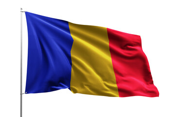 Obraz premium flag national transparent high quality flying realistic real original ROMANIA1