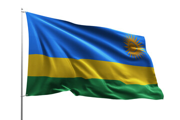 flag national transparent high quality flying realistic real original RWANDA