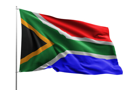 flag national transparent high quality flying realistic real original SOUTH AFRICA