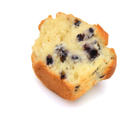 Tasty muffin cake, isolated on white 
