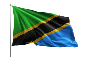 flag national transparent high quality flying realistic real original TANZANIA