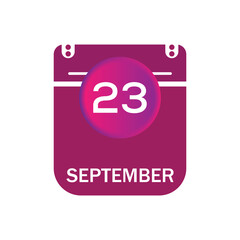 23 september, september calendar icon with date