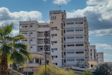 The abandoned city, ghost town, Varosha in Famagusta, North Cyprus. The local name is "Kapali Maras" in Cyprus.