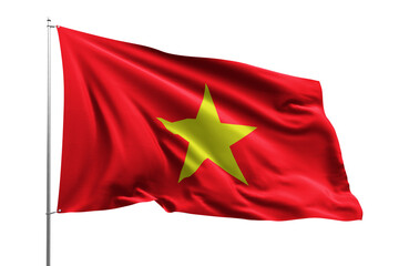 flag national transparent high quality flying realistic real original VIETNAM