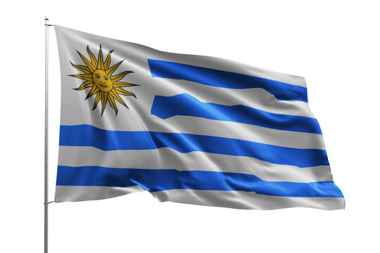 flag national transparent high quality flying realistic real original uruguay