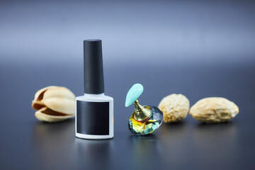 Nail polish. A means for beauty and hand care. Cosmetics.