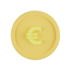 Obraz premium Euro coin illustration 3d rendering