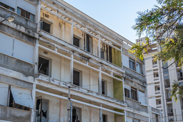 The abandoned city, ghost town, Varosha in Famagusta, North Cyprus. The local name is 