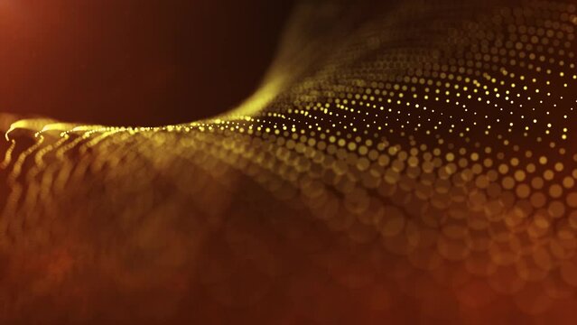 Elegant award abstract dots wave flowing loop background