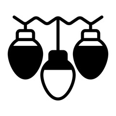 decoration lights vector icon. Hindu festival, Hindu celebration icon,