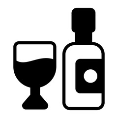 wine vector glyph icon. Hindu festival, Hindu celebration icon,