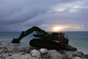 Fototapeta premium Ebeye island at Kwajalein Atoll, Marshall islands