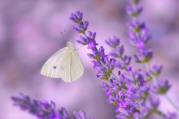 Kohlweißling auf Lavendel