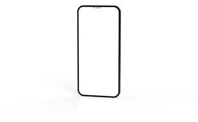 Modern glass smartphone hanging over the table