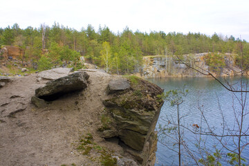 Fototapeta na wymiar Korostyshiv quarry in Ukraine 