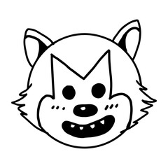 fox in cute animal character illustration design