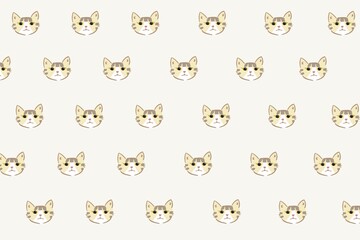 Seamless pattern with cats wallpaper.