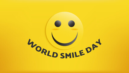 World smile day celebration background is suitable for celebrations and easy to edit
