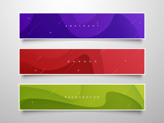 Set of Abstract banner design. Trendy Futuristic design posters. Empty background for your banner.