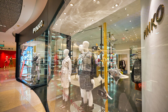 SINGAPORE - CIRCA JANUARY, 2020: Pinko storefront in ION Orchard shopping mall in Singapore.