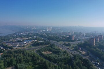 Landscape and Architecture. Panorama of the big city.