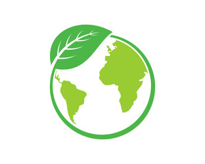 Circle leaves with earth inside