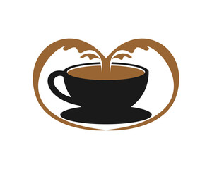 A cup of coffee with a love