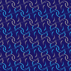 Abstract diagonal signs on blue seamless pattern